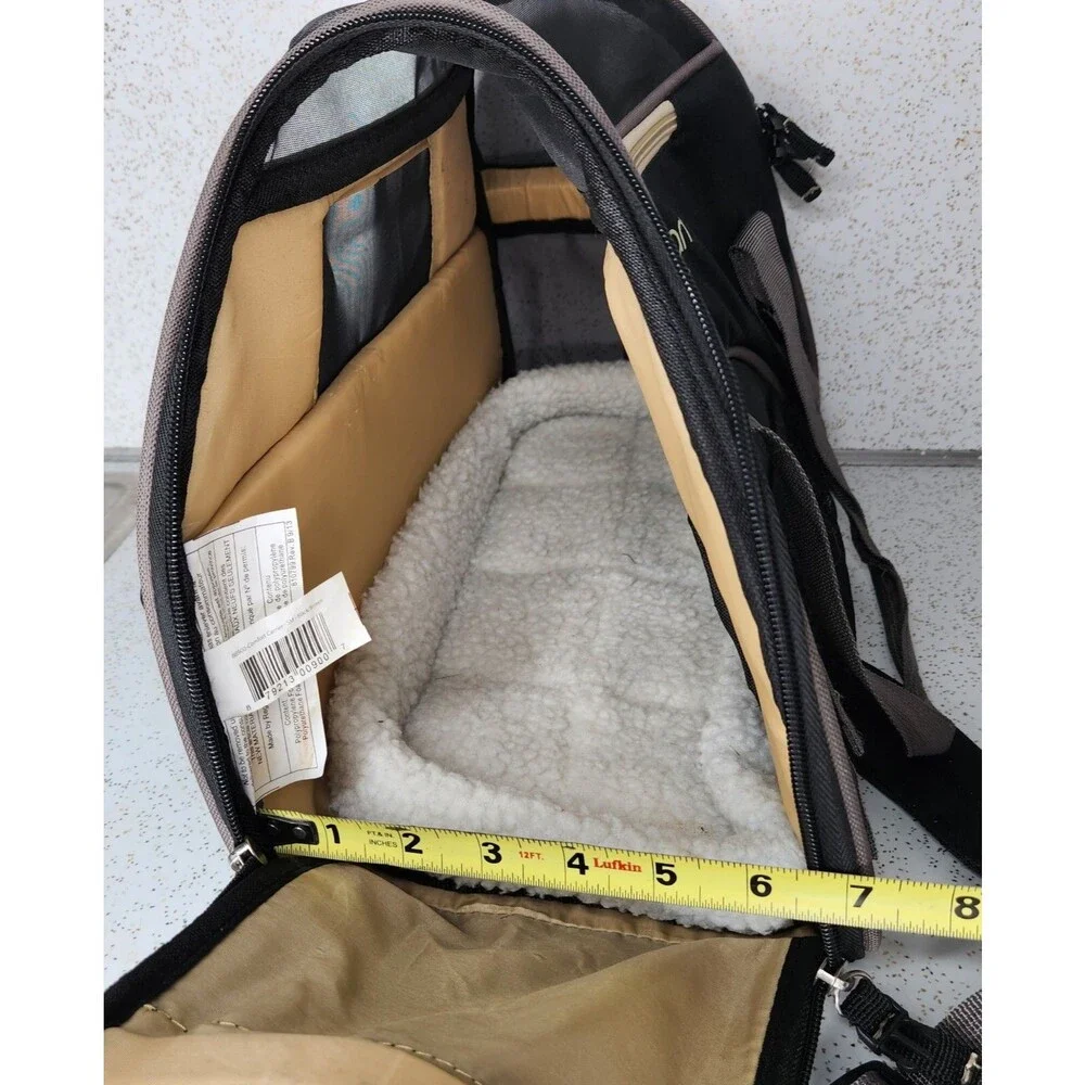 Bergan Comfort Carrier Bag Airline Approved Small Pets Dog/Cat Black Brown